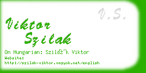 viktor szilak business card